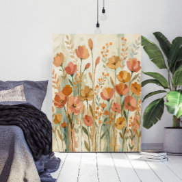 Skurrile abstrakte Blumen-Botanik-Wandkunst Poster