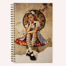 Skurrile Alice im Wunderland Vintage Pilz