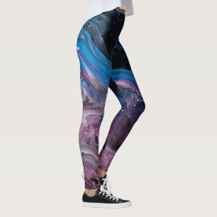 Skurrile Aquarell-Wildblumen-Muster-Damen-Le Leggings