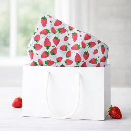 Skurrile Beeren Süße Erdbeeren Bienen Seidenpapier