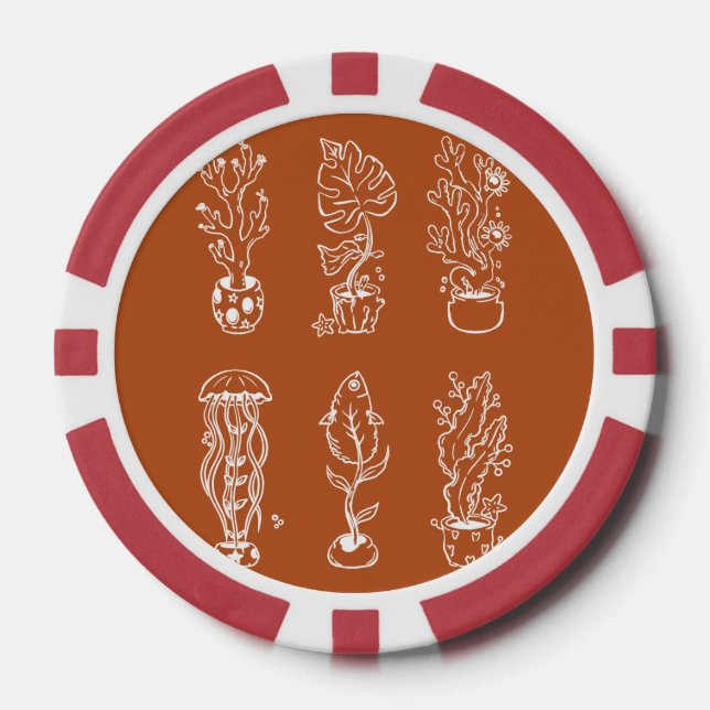 Skurrile Botanik Pokerchips (Vorderseite)