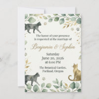 Skurrile botanische Katzen-Designs