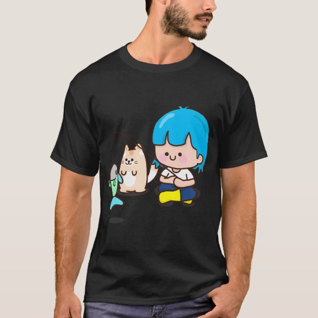 Skurrile Fischkunst T-Shirt (Vorderseite)