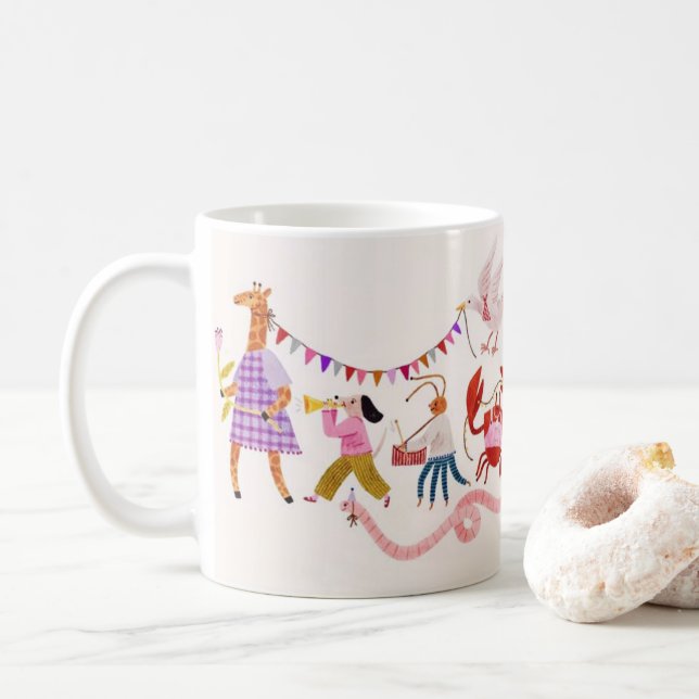 Skurrile Freude-Parade – Der KindOnes Stil Kaffeetasse (Mit Donut)