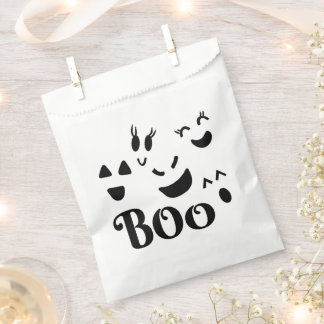 Skurrile Geistergesichter "Boo" Halloween-Party Geschenktütchen
