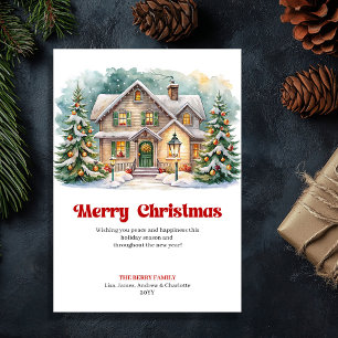 Skurrile gemütliche Weihnachtsszene niedliches Win Feiertagskarte