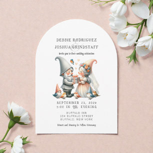 Skurrile Gnome Lustige Hochzeitseinladung  Einladung