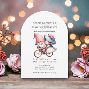 Skurrile Gnome Lustige Hochzeitseinladung  Einladung
