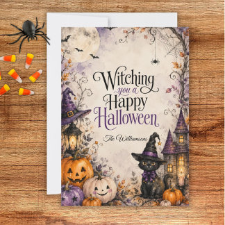 Skurrile Halloween-Karte Einladung