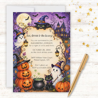 Skurrile Halloween-Party-Einladung Einladung
