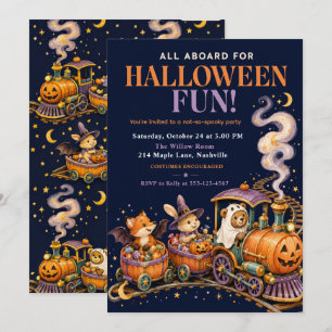 Skurrile Halloween-Zug-Party Einladung