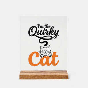 Skurrile Katze Vintage Gravur Katzenliebhaber Desi Acrylschild