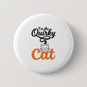 Skurrile Katze Vintage Gravur Katzenliebhaber Desi Button