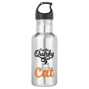 Skurrile Katze Vintage Gravur Katzenliebhaber Desi Edelstahlflasche