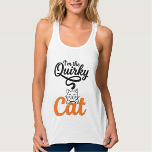 Skurrile Katze Vintage Gravur Katzenliebhaber Desi Tank Top