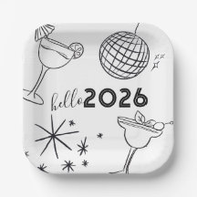 Skurrile Kritzeleien Hallo 2026 Neujahr Gold