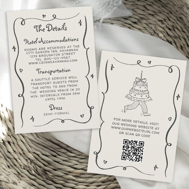 Skurrile Kritzeleien Handgezeichneter Welliger Rah Serviette (Von Creator hochgeladen)