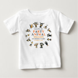 Skurrile lustige Tiere 2. Geburtstagsfeier Baby T-shirt