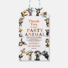Skurrile lustige Tiere 2. Geburtstagsfeier Geschenkanhänger