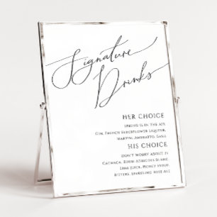 Skurrile Minimalistische Schriftzug-Signature-Drin Poster