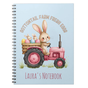 Skurrile Osterhasen-Farm Vintage-Traktor Notizblock