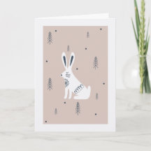 Skurrile Osterkarte mit Hasen