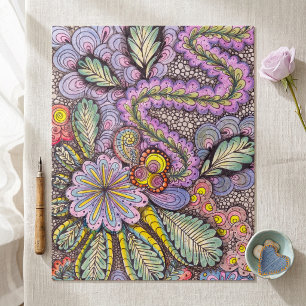 Skurrile Pastell-Blumen-Handgezeichnete-Kritzel-Ku Puzzle