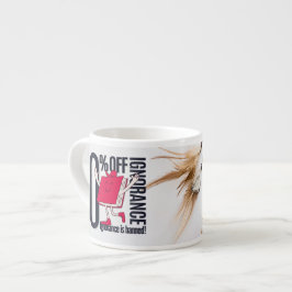 Skurrile rote Buchfigur Unwissen verboten  Espressotasse