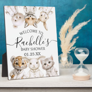 Skurrile Schlafanzug-Tiere: Sanfte Pastell-Party-A Fotoplatte
