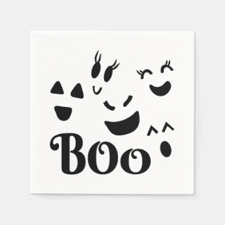 Skurrile süße Geister-Gesicht, Buh, Halloween-Them Serviette