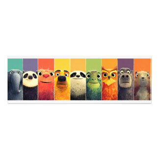 Skurrile Tierreihe Farbposter Fotodruck