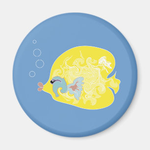 Skurrile Tropische Fisch-Ozean-Kunst Magnet