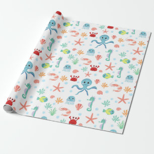 Skurrile Unterwasser-Meeresgeschöpfe Geschenkpapier