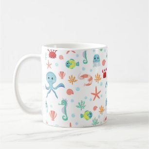 Skurrile Unterwasser-Meeresgeschöpfe Kaffeetasse