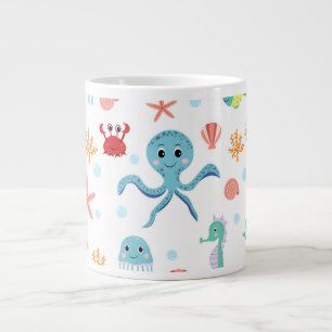 Skurrile Unterwasser-Meereslebewesen Jumbo-Tasse