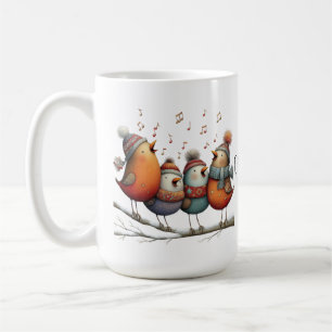 Skurrile Vier Singvögel 12 Tage Weihnachten 15oz Kaffeetasse