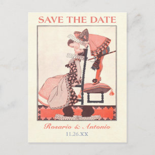 Skurrile Vintage-Save-the-Date-Postkarten Ankündigungspostkarte