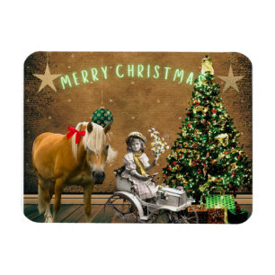 Skurrile Vintage-Weihnachtswünsche Magnet