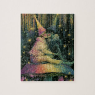 Skurrile Wald-Pilz-Fee-Traum-Romantik-Kunst Puzzle