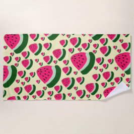 Skurrile Wassermelonen Süßes Sommerfrucht-Muster  Strandtuch