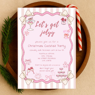Skurrile Weihnachts-Cocktailparty-Einladung Doodle Einladung