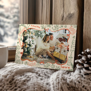 Skurrile Weihnachtskarte mit Foto Feiertagskarte