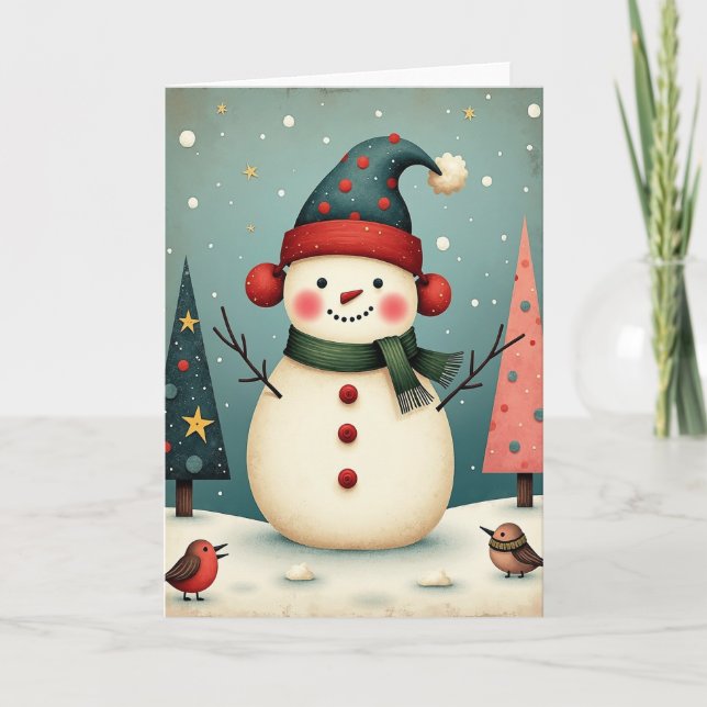 Skurrile Weihnachtskarte mit Schnee Karte (Vorderseite)