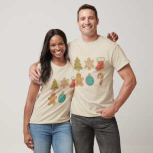 Skurrile Weihnachtsplätzchen-Icons T-Shirt