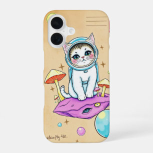 Skurrile Weltraumkatze iPhone-Hülle iPhone 16 Hülle