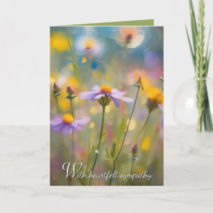 Skurrile Wildblumen Beileid Karte