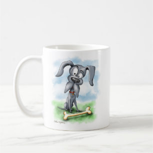 Skurriler Cartoon einer Deutschen Dogge Kaffeetasse