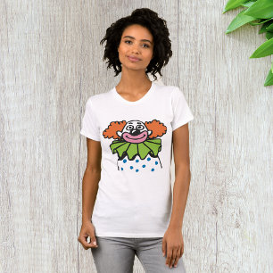 Skurriler Clown-Charakter mit orangefarbenem Haar T-Shirt