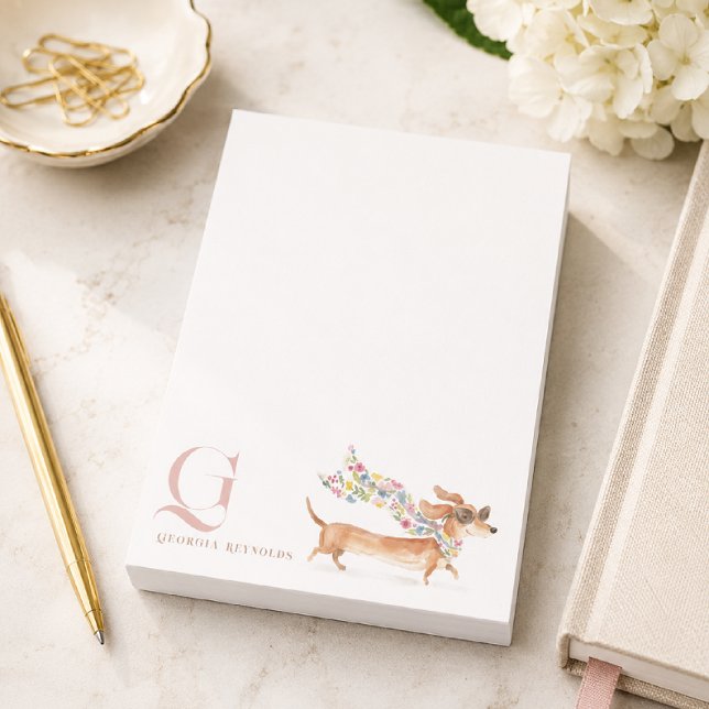 Skurriler Dachshund-Monogramm-Personalized Post-it Klebezettel (Von Creator hochgeladen)