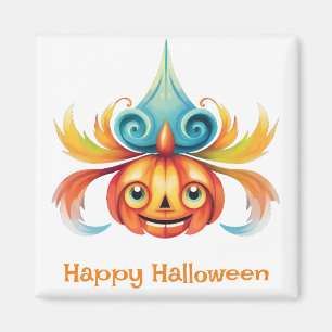 Skurriler Fröhlicher Halloween-Kürbis Magnet